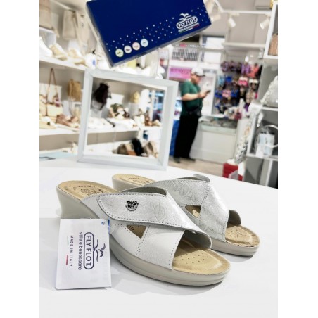 CIABATTE DONNA FLY FLOT FASCE INCROCIATE BIANCHE CON LO STRAPPO