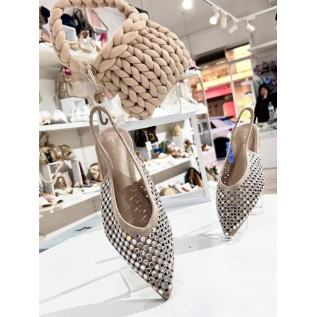 SABOT A SANDALI DONNA BASSI CON BRILLANTINI