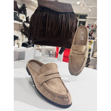SABOT DONNA BASSI BEIGE E NERI