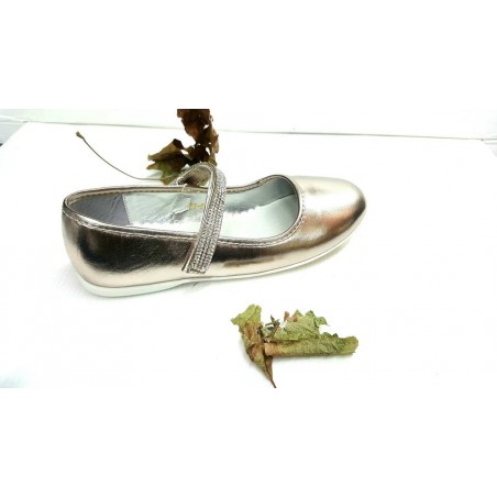 Ballerine bambina con gli strappi ORO E NERE