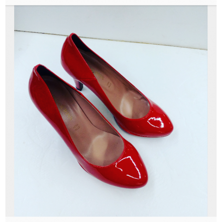 DECOLLETE DONNA DI VERNICE ROSSO.MADE IN ITALY