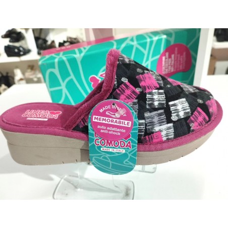 PANTOFOLA  DONNA CHIUSA  CON ZEPPA ALTA LINEA COMODA