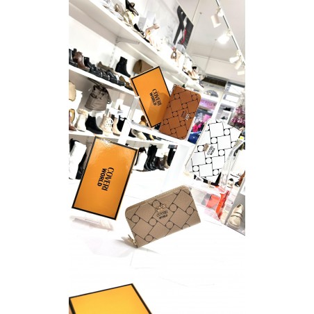 PORTAFOGLI DONNA CUOIO BIANCO BEIGE