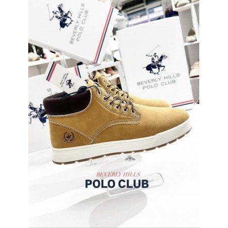 POLACCHINO UOMO GIALLO E MARRONE BEVERLY HILLS POLO CLUB