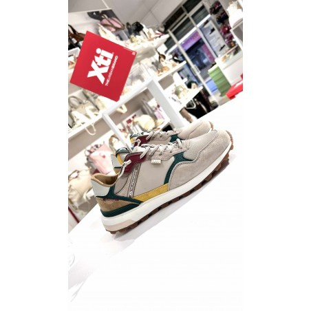 SNEAKERS UOMO XTI BEIGE E BLU NUOVA COLLEZIONE 2026