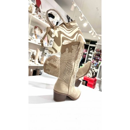 CAMPEROS DONNA ESTIVI BEIGE E MARRONI CON TACCO MEDIO