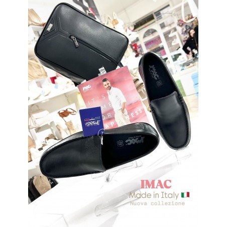 MOCASSINO UOMO BASSO ESTIVO NERO E BEIGE IMAC