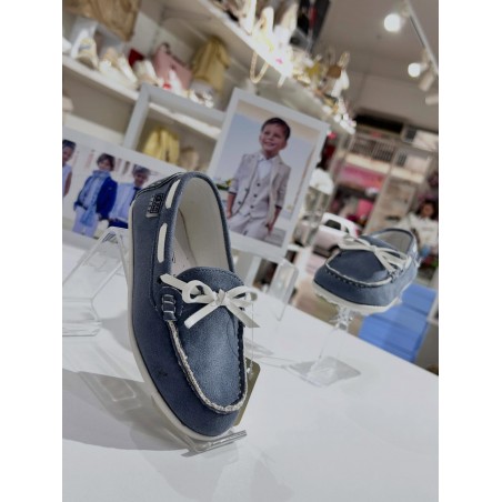 MOCASSINI BAMBINO CASUAL BLU E BEIGE