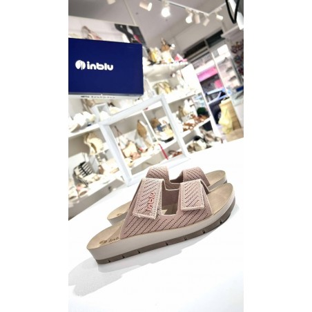 CIABATTE INBLU CON DUE STRAPPI ROSA DI STOFFA