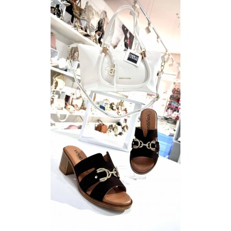 SCALZATI DONNA BIANCHI MARRONE BEIGE CON TACCO MEDIO